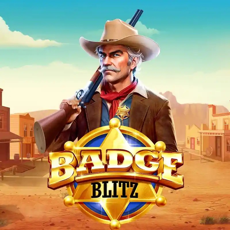 Badge Blitz online game logo by Pragmatic Play on vegasinoau.com