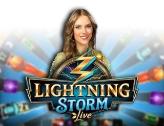Official Live Casino logo: Lightning Storm by Evolution at Vegasino Casino
