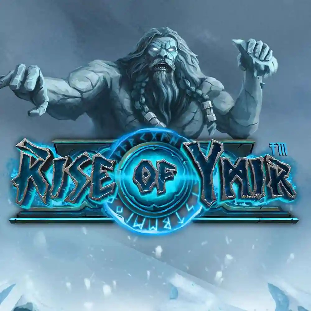 Official Slots logo: Rise of Ymir by Hacksaw Gaming at Vegasino Casino