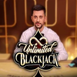 Unlimited Blackjack logo – Live Casino by Ezugi at Vegasino Casino